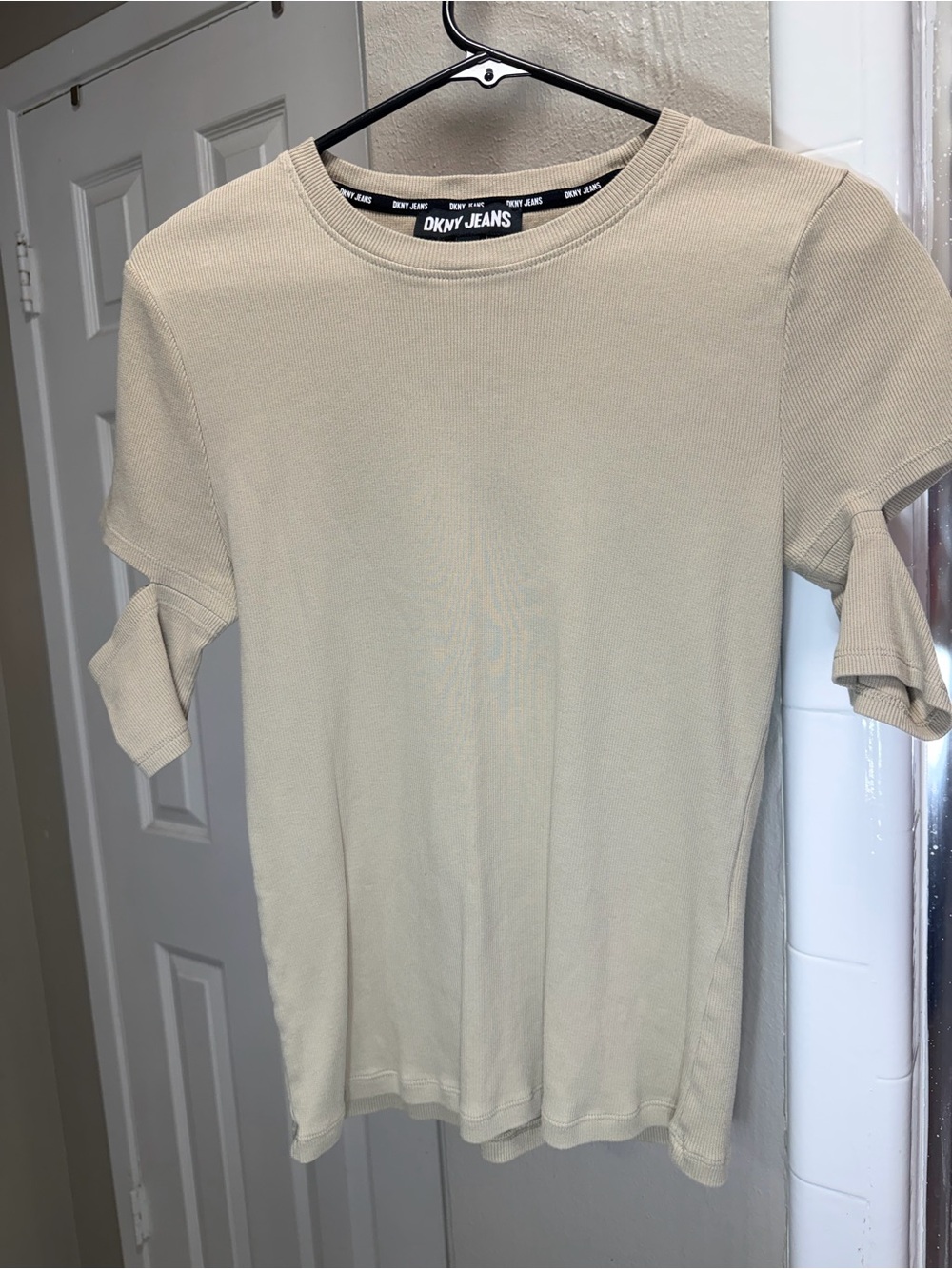 Dkny Jeans Short Sleeve Tee in Light Beige